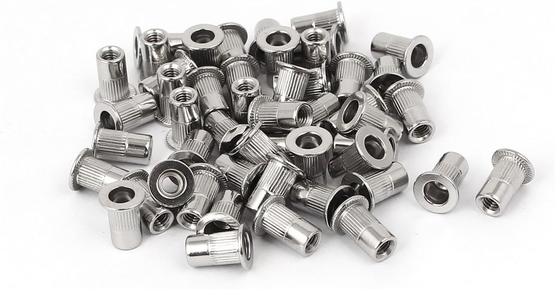 M3 x 0.5mm Knurled Open Ended Blind Rivet Nut Insert Nutsert 50PCS