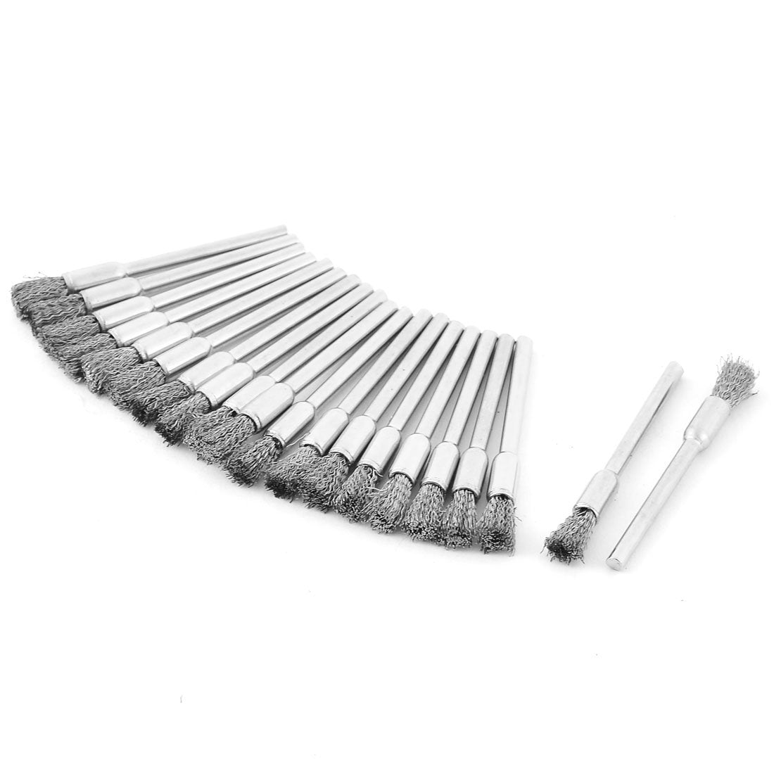 Rotary Tool Pen Shape 5mm Stainless Steel Wire Brush 20pcs