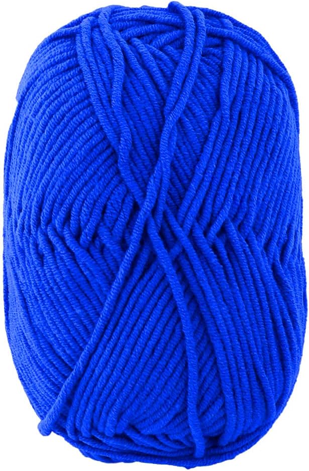 LinkMejor Home DIY Hand Personalized Scarf Weaving Crochet Yarn string Cord 50g Royal Blue