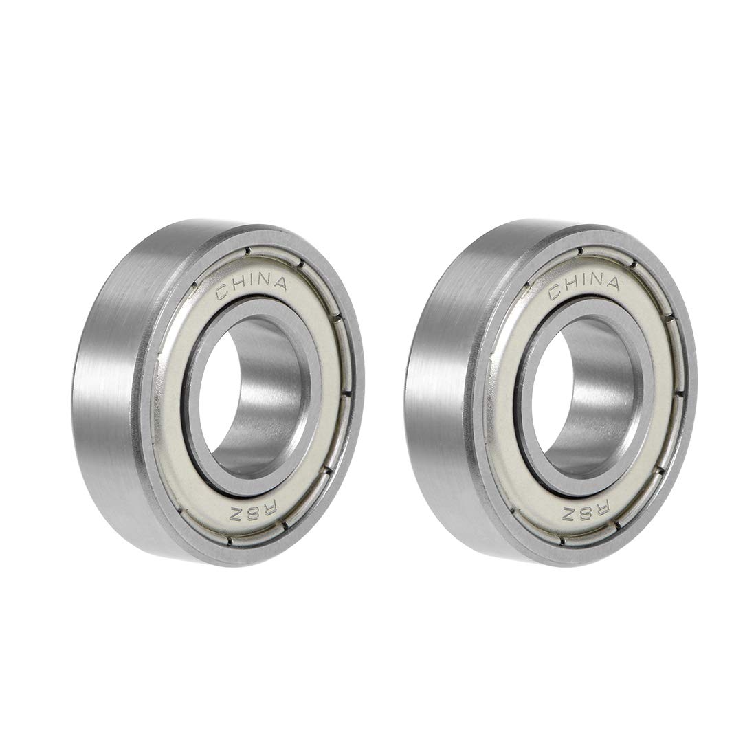 R8ZZ Deep Groove Ball Bearing 1/2"x1-1/8"x5/16" Double Shielded Chrome Bearings 2-Pack