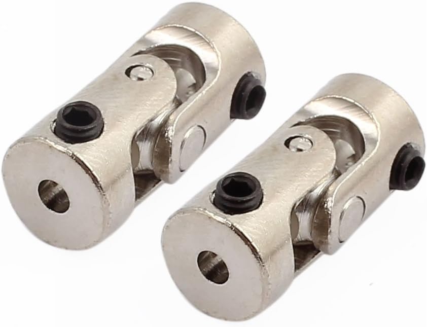2.3mm To 2.3mm Inner Dia Rotatable Universal Metal U Joint Coupler 2pcs