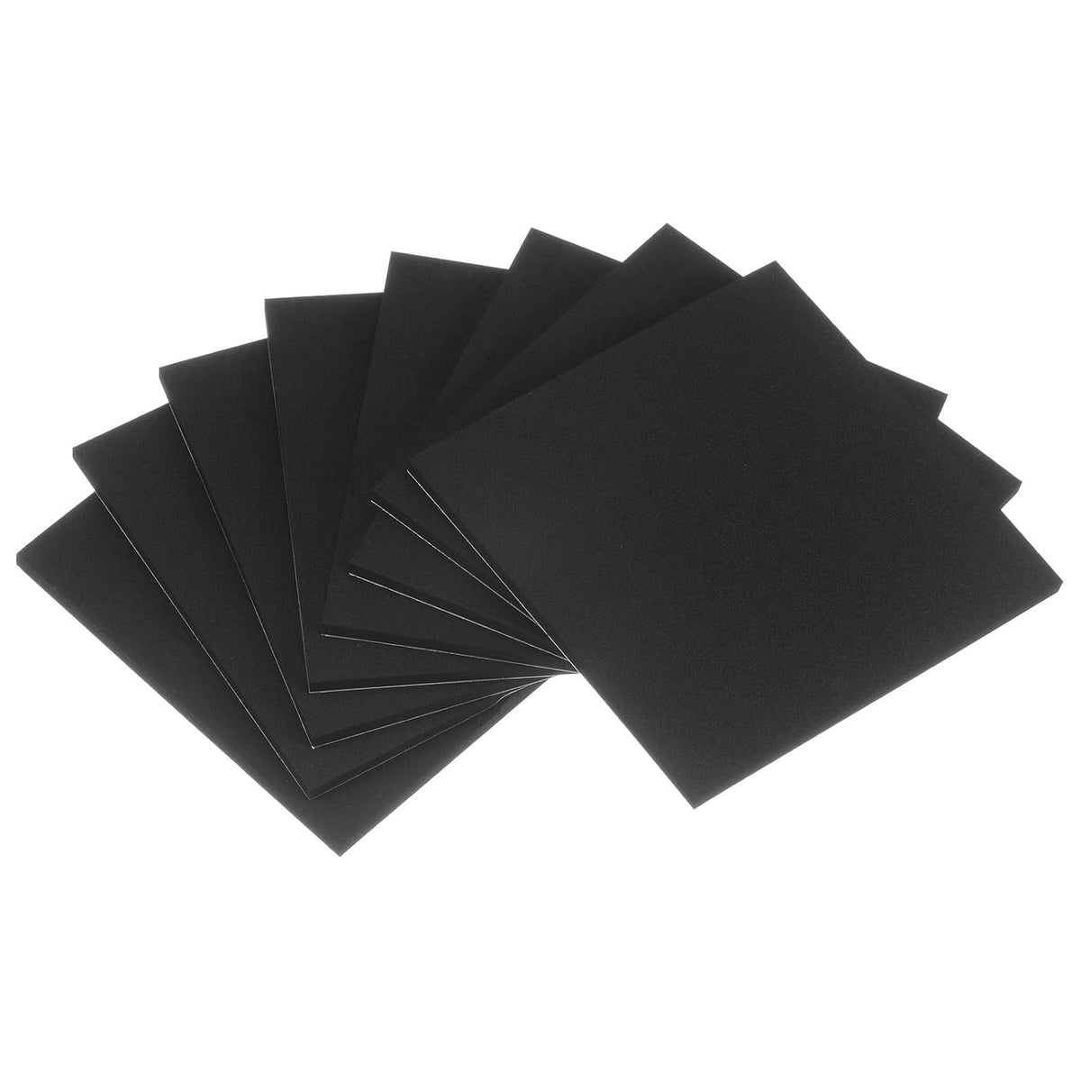 8pcs Adhesive Rubber Padding Sheets 1/4 Inch Thick x 6 Inch Long Square Neoprene Foam Sheet Self Stick Non-Slip Anti Vibration Pads, Anti-Skid Noise