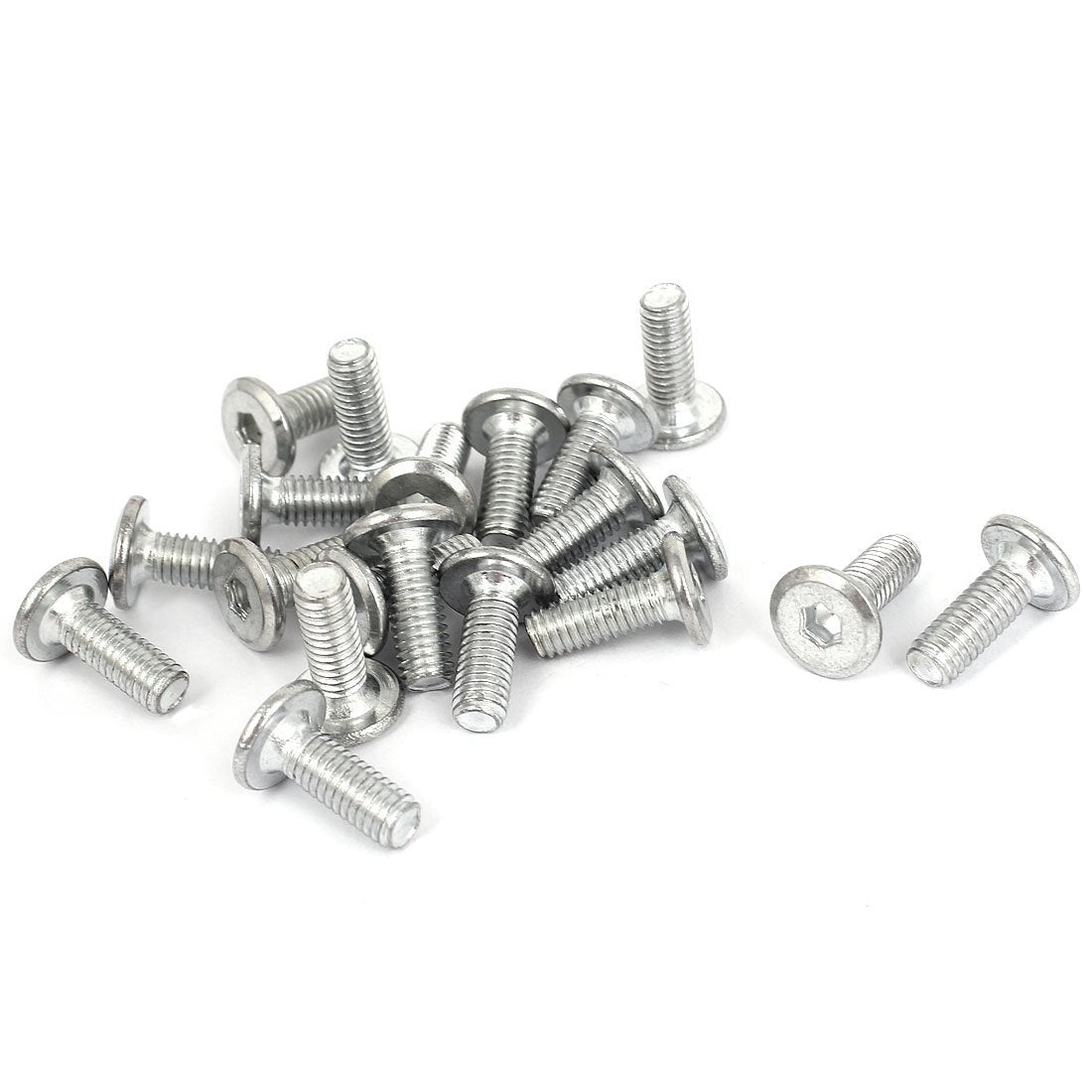 20 Pcs Countersunk Flat Head Cap Hexagon Socket Bolt Screws M6 x 15mm