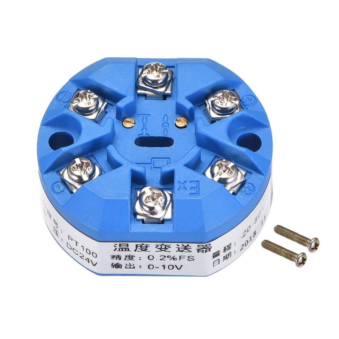 PT100 Temperature Sensor Transmitter 24V DC 0-10V -20℃ to 80℃