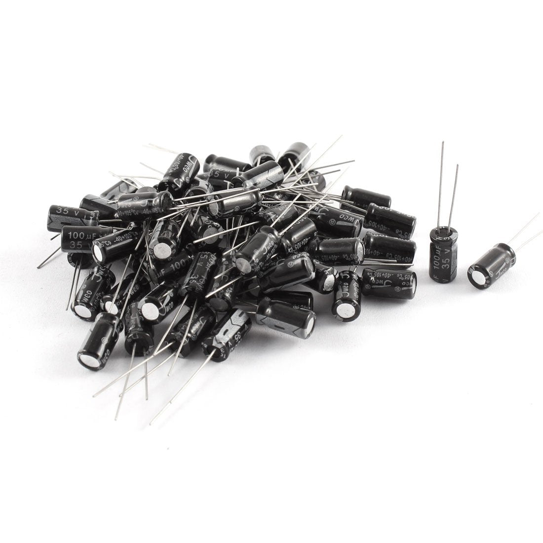 6.5 mm x 12 mm 100Uf 35V Aluminum Electrolytic Capacitors 63 Pcs