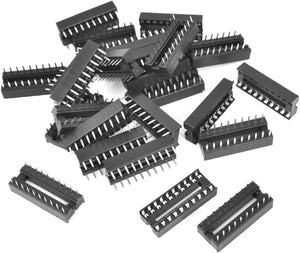 25 Pieces 2.54mm Pitch 20 Pins 8mm Row Distance Double Row DIP IC Socket Adapter Solder