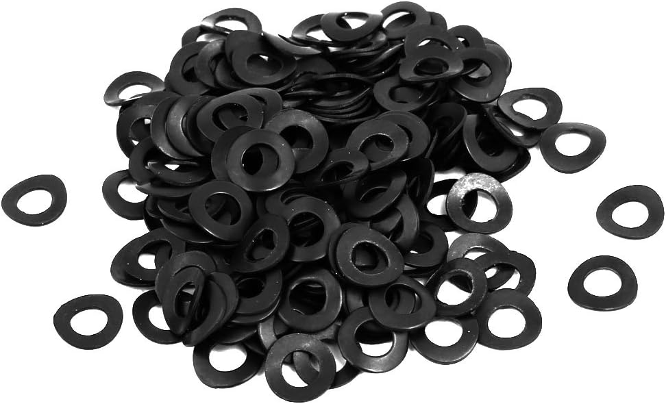 4mm Fitting Dia Carbon Steel Compressed Type Curved Spring Washer 200pcs