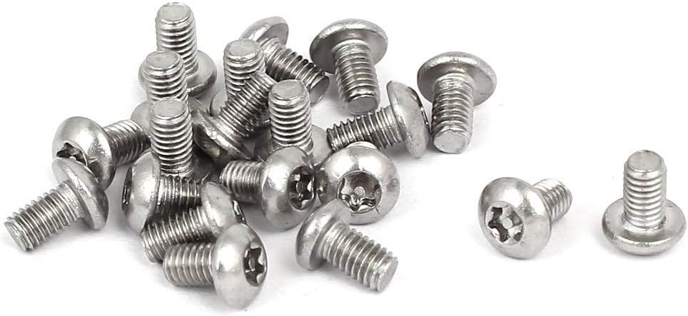M3x5mm 304 Stainless Steel Button Head Torx Security Machine Screws 20pcs
