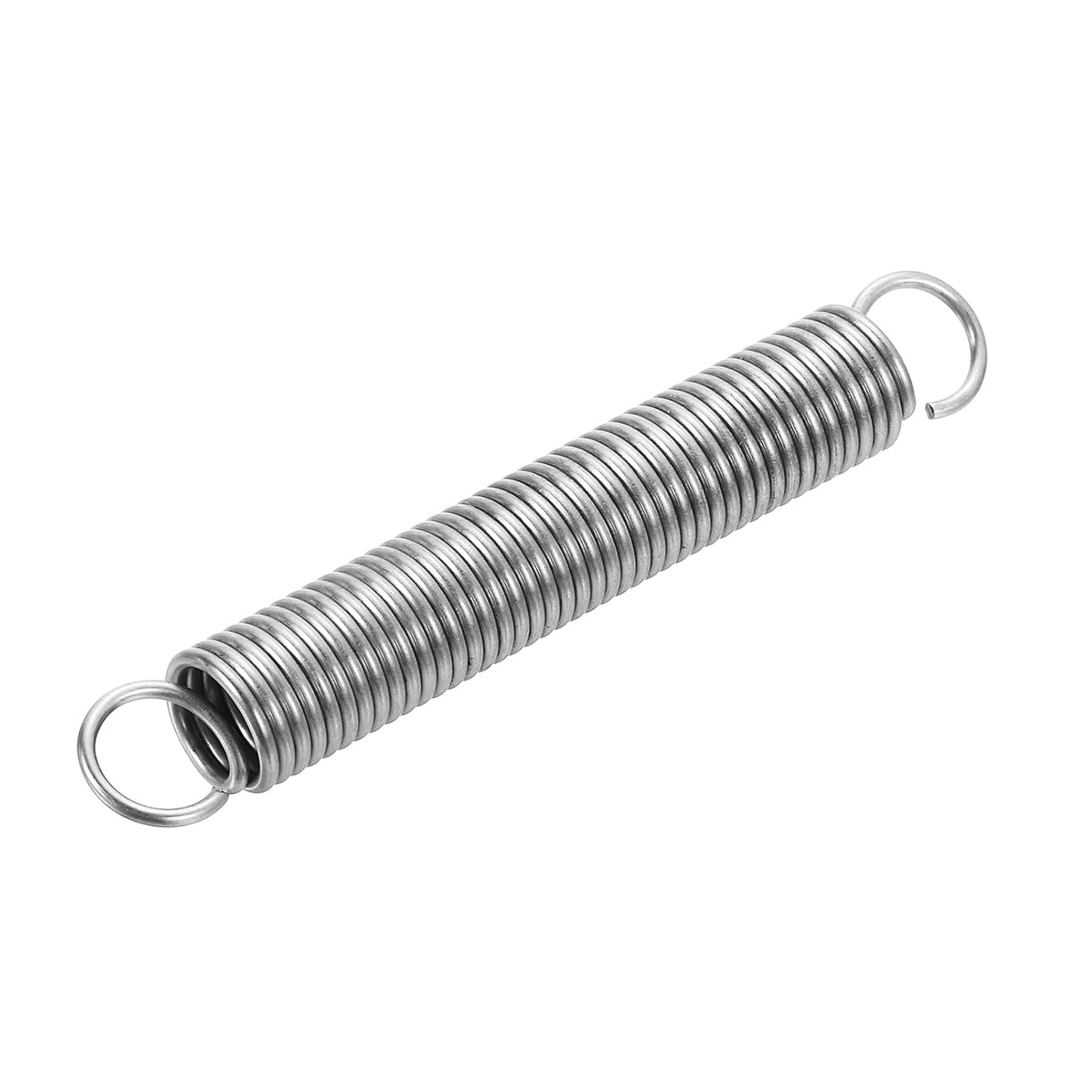 0.05" x 0.39" x 2.76" Extended Tension Spring, 304 Stainless Steel Extension Spring Steel Dual Hook Compression Springs for Machinery Construction Home Repairs, Silver