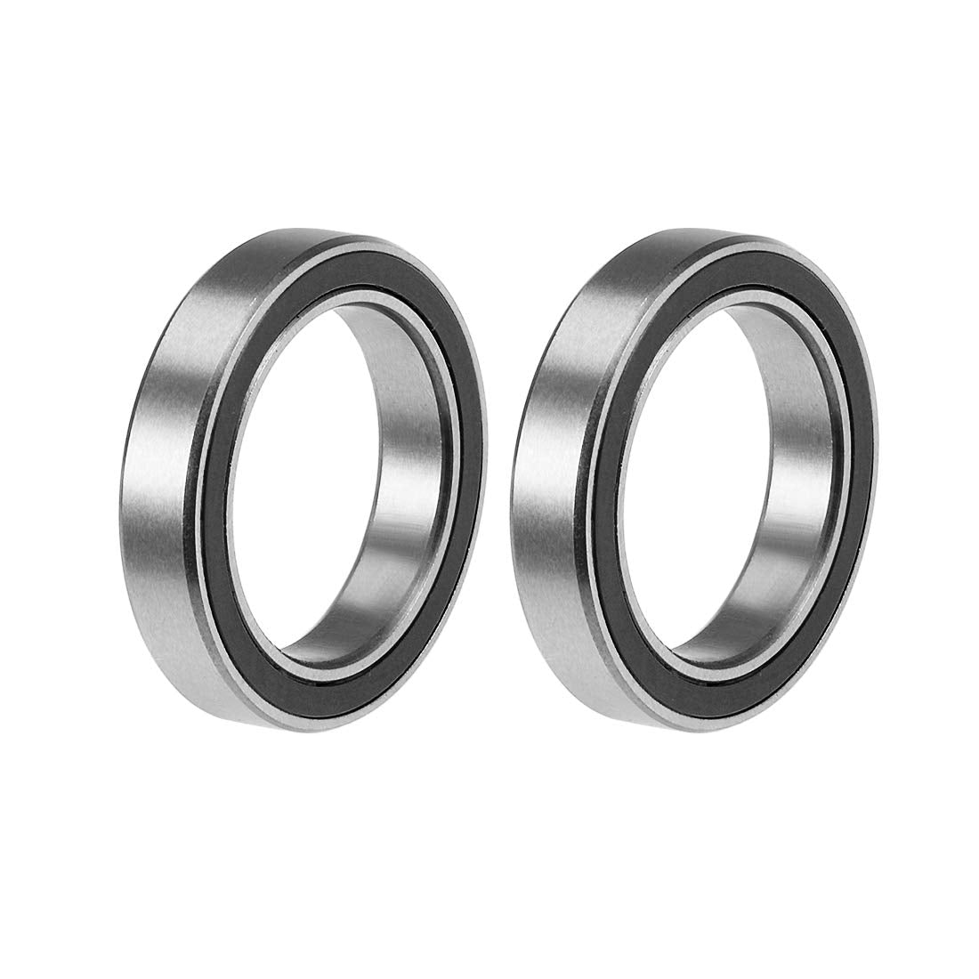 6702-2RS Deep Groove Ball Bearings 15mm x 21mm x 4mm Double Sealed Chrome Steel P6(ABEC3) 2pcs