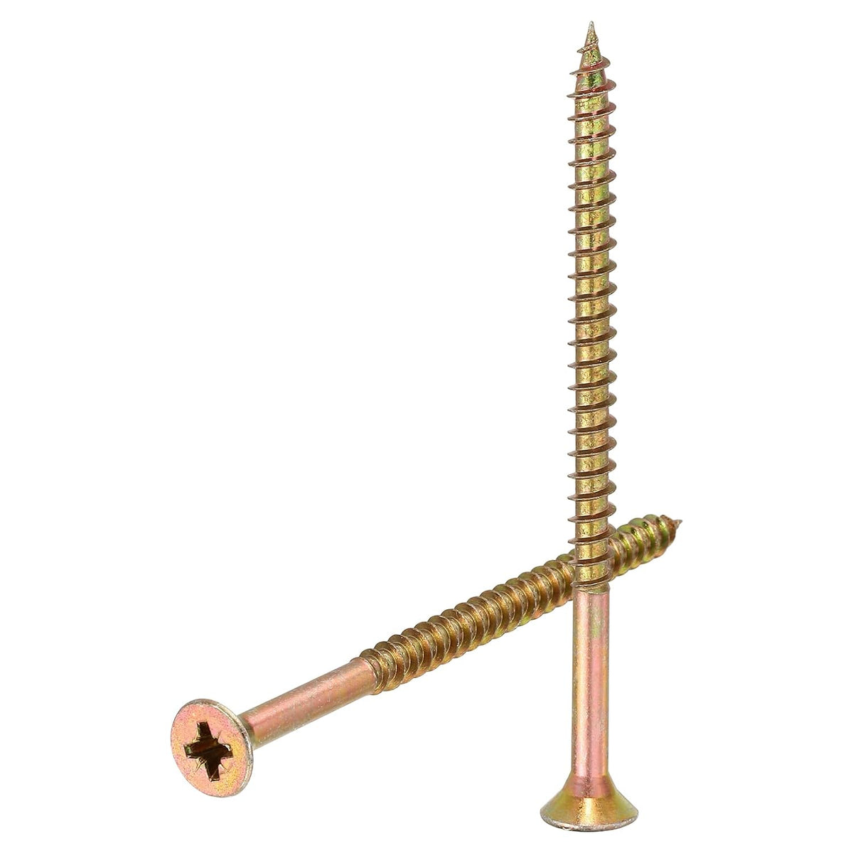50pcs #10x3 Phillips Flat Head Sheet Metal Screws, Carbon Steel Cross Drive Self Tapping Wood Screws Chipboard Screw for Sheet Metal, Wood, Color