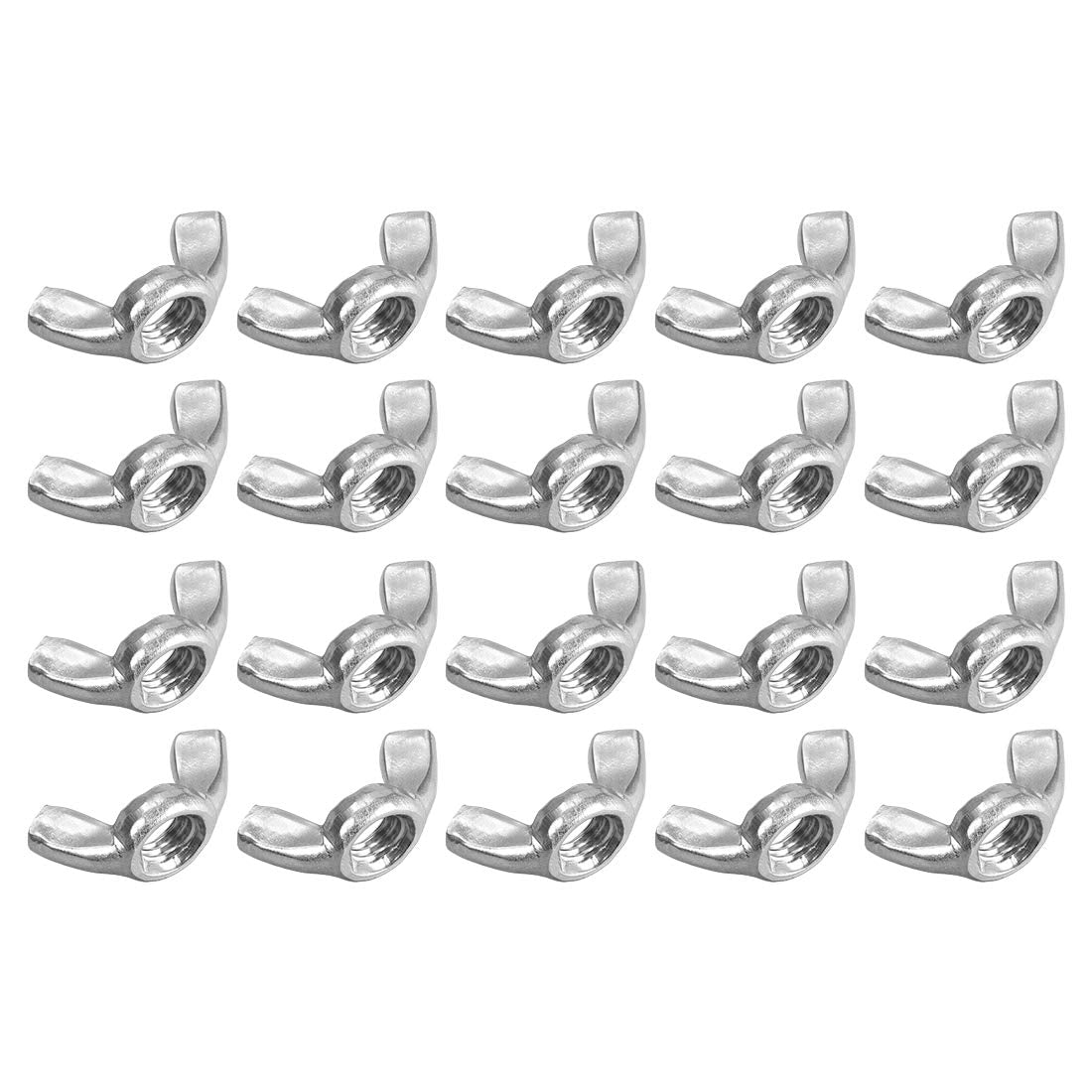 M8 Wing Nuts, Carbon Steel Zinc Plated Fasteners Parts Hurrican Screws Hand Twist Tighten Ear Butterfly Nut, 20pcs