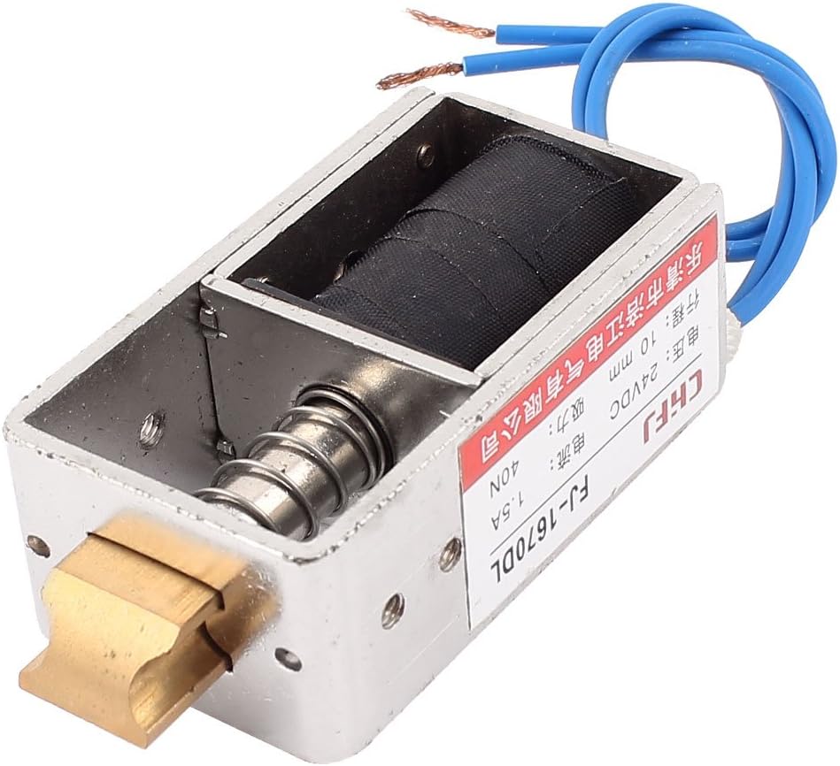 Push Pull Type DC Electromagnet Magnet Solenoid 10mm 40N DC 24V 1.5A