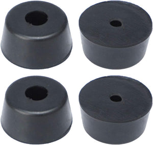 Tapered Rubber Pad Feet Bumper Washer 28mm x 14mm 4Pcs Black