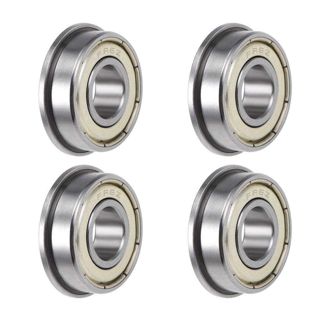 FR6ZZ Flange Ball Bearing 3/8"x7/8"x9/32" Shielded Chrome Bearings 4pcs