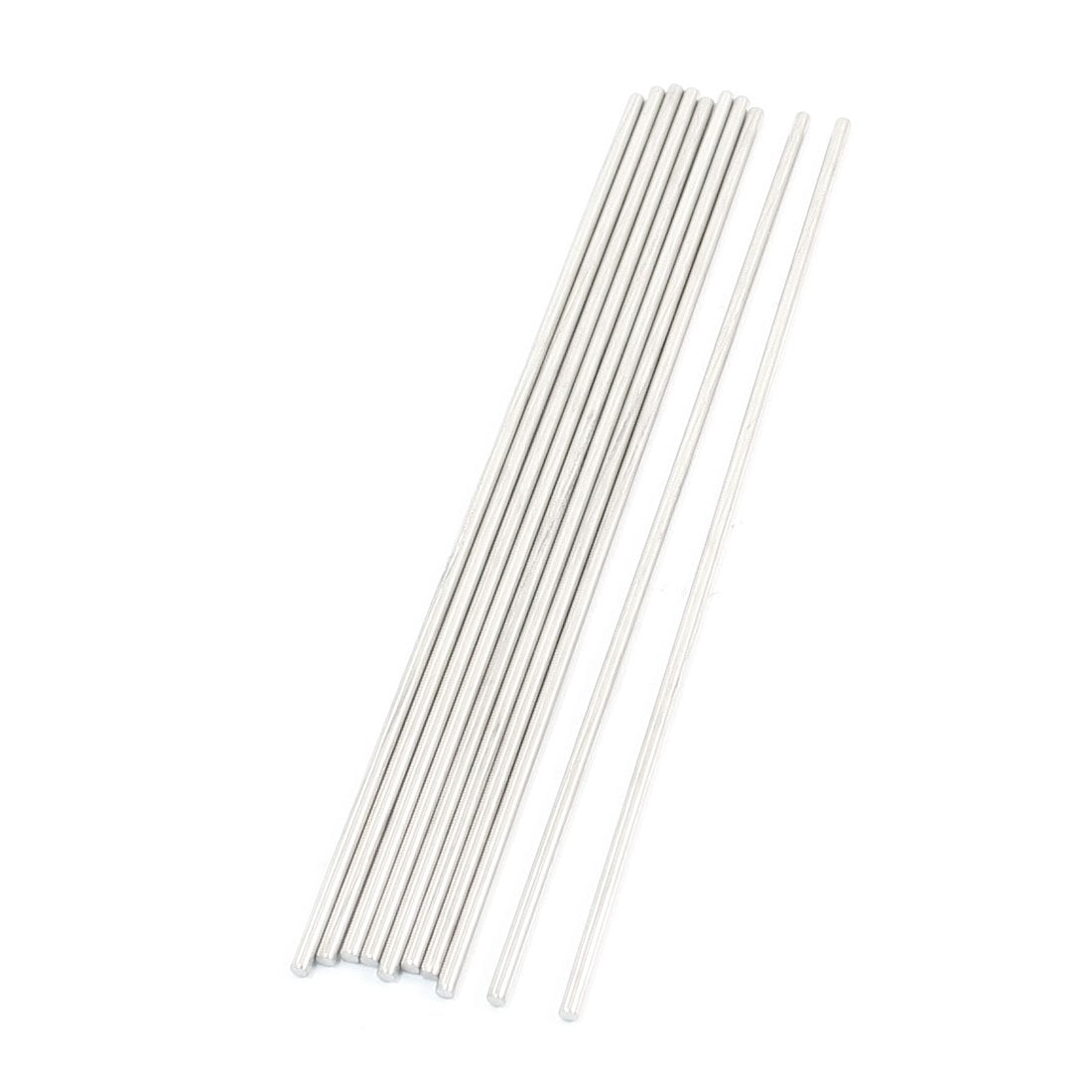 a14061900ux0096 10Pcs 150x2.5 mm Hardware Tools Stainless Steel Round Rod for Car Model (Pack of 10)