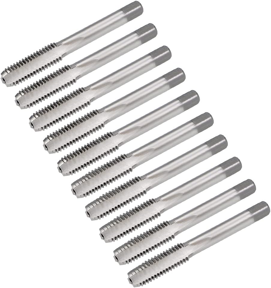 5 Pairs Metric Hand Threading Tap Set M8 Thread 1.25mm Pitch Taper & Plug Milling Taps Straight Flutes High Speed Steel