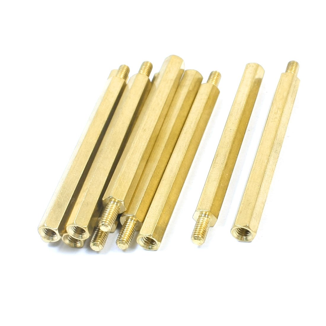 M3 Male Female Hexagon PCB Standoff Spacers 45mmx51mm Ordinary Brass 10 Pcs