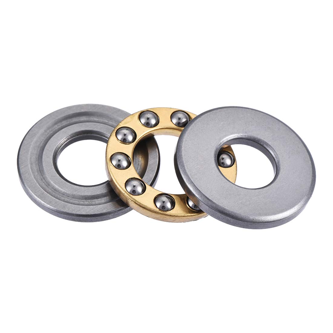 Amico 009152 19mm x 8mm x 7.2mm Silver Tone Metal Ball Thrust Bearing, 0.31 Silver Tone Metal Ball Thrust Bearing