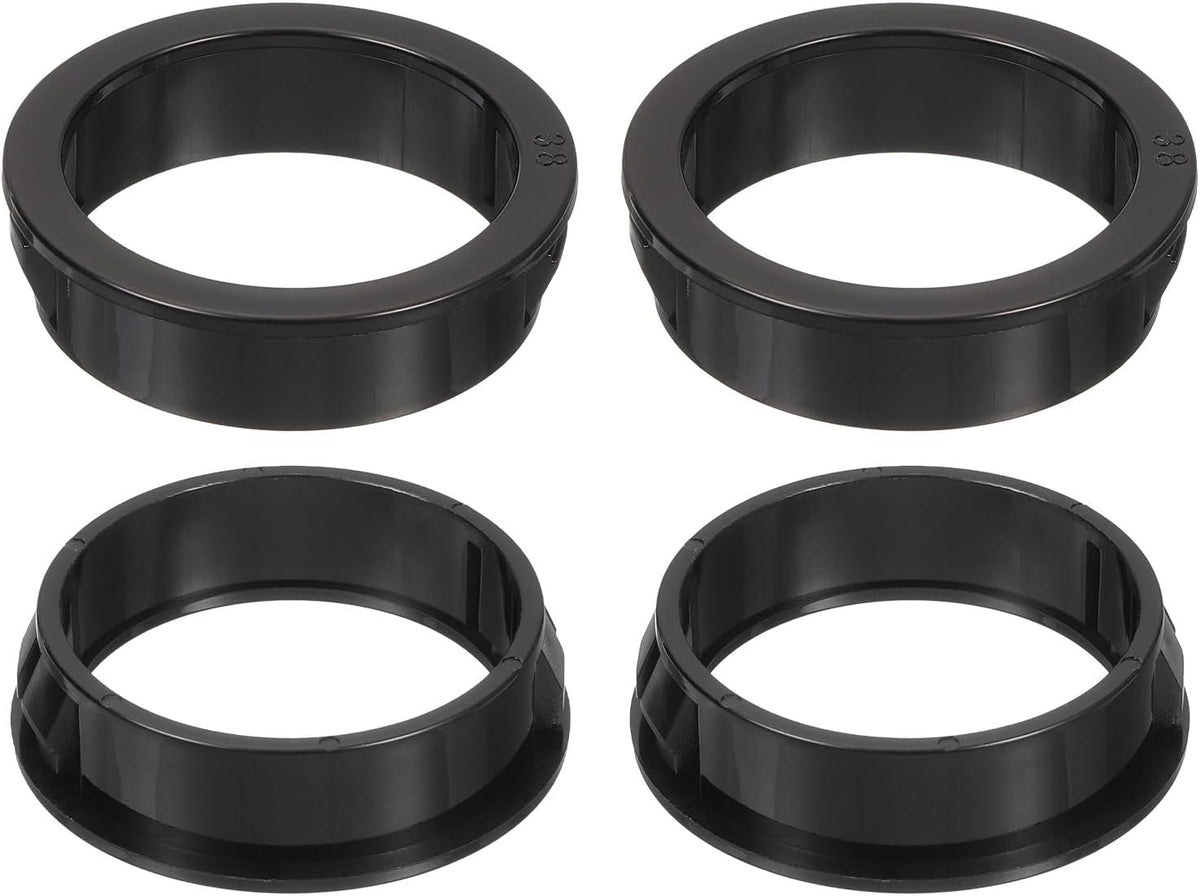 10 Pcs Cable Snap Bushing Grommet, 1-1/2" Mounting Dia Black Round Nylon Snap in Cable Grommet Protector, Plastic Cable Hole Grommets for Wiring
