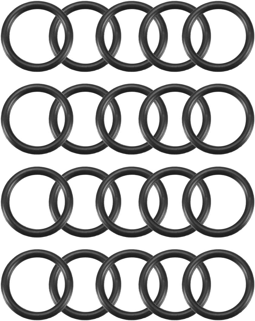 Nitrile Rubber O-Rings, 17mm OD 13mm ID 2mm Width, Metric Sealing Gasket, Pack of 20