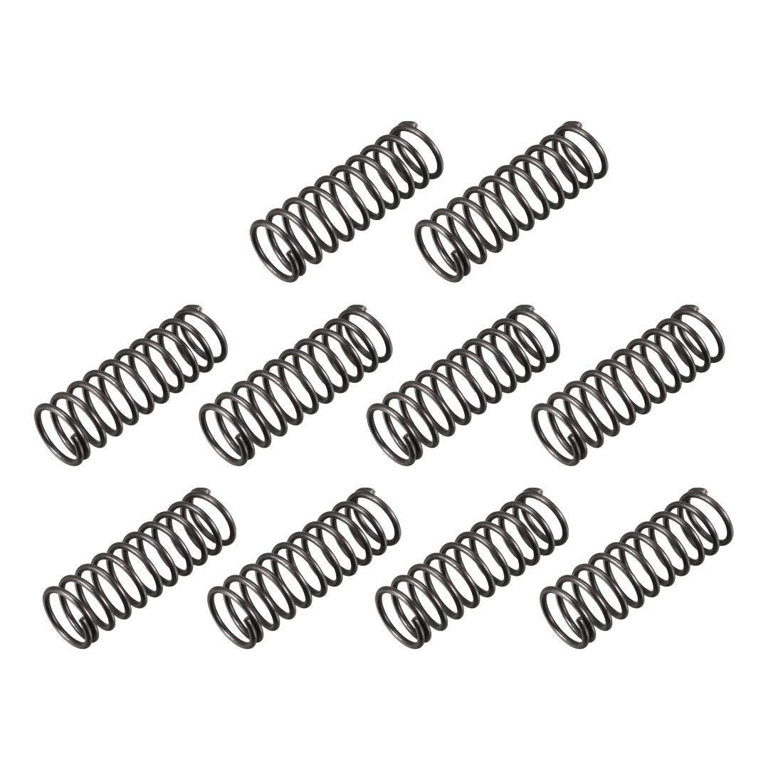 Compression Spring - 1.2mm Wire Dia, 12mm OD, 35mm Free Length Spring Steel Extension Spring,Black,10Pcs