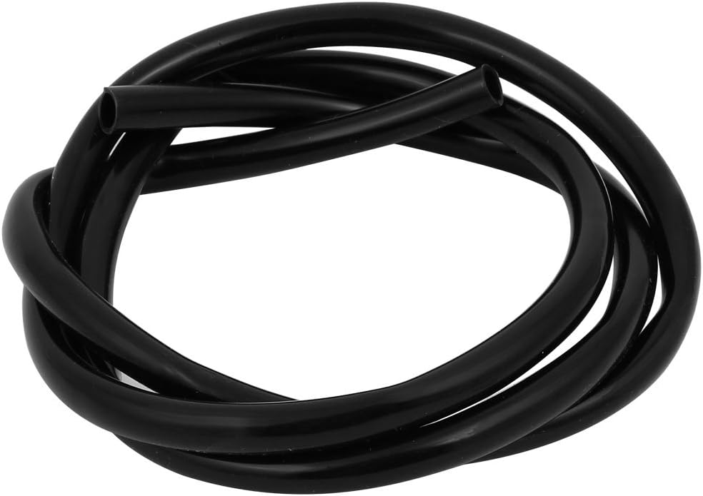 6mm x 8mm Heat-Resistant Silicone Rubber Tube Hose Pipe Black 1 Meter Long