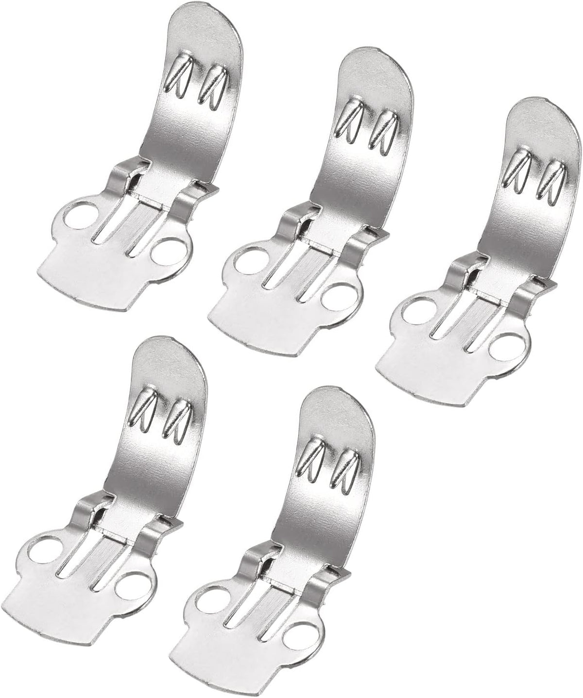 LinkMejor Blank Shoe Clips 29mm x 14mm Iron for DIY Crafts Decoration Silver Tone 10 Pcs