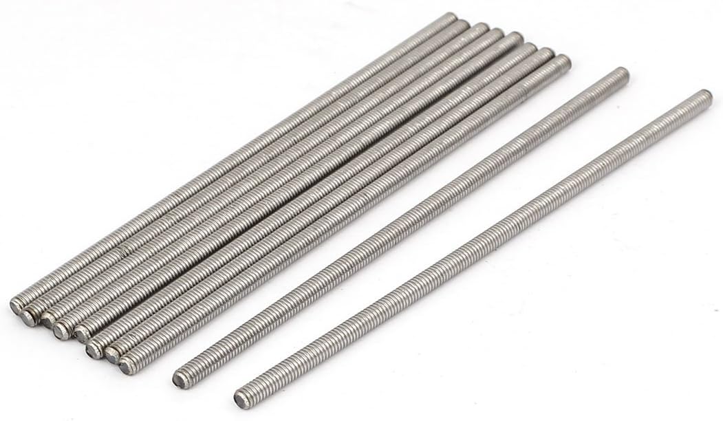 M4 x 120mm 304 Stainless Steel Fully Threaded Rod Bar Studs Hardware 10 Pcs