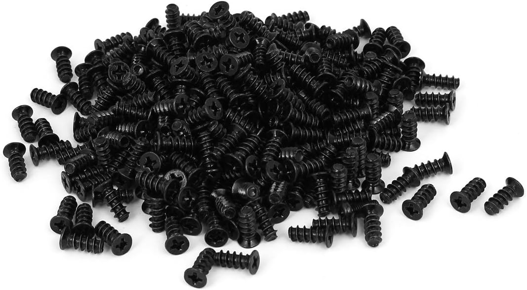 M4 x 8mm tapping screw Black Zinc Plated Phillips Computer PC Case Fan Screw 300pcs