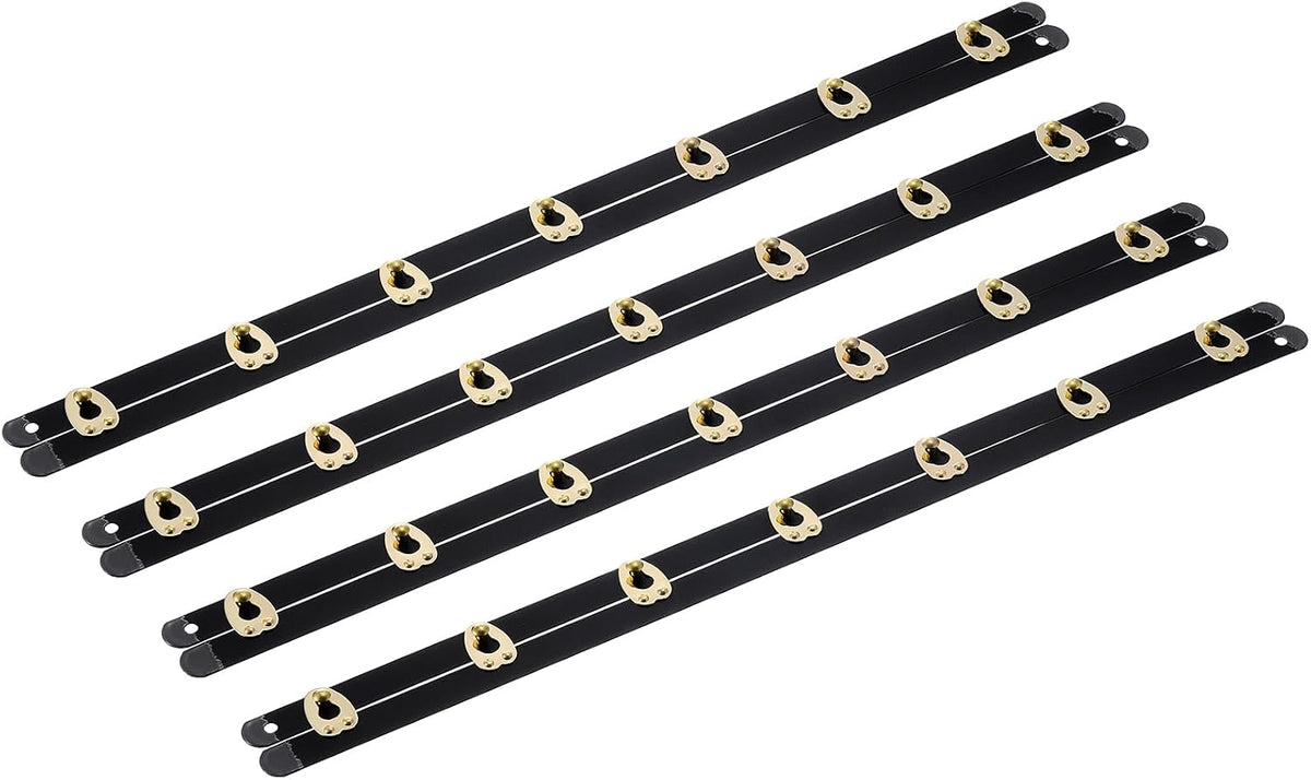 4 Set Corset Busk, 14 Inch Black Steel Boning Support with Gold Buttons Spring Steel Corset Busk Corset Boning for Sewing Corset Making Gown Wedding Dress