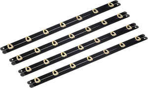 4 Set Corset Busk, 14 Inch Black Steel Boning Support with Gold Buttons Spring Steel Corset Busk Corset Boning for Sewing Corset Making Gown Wedding Dress
