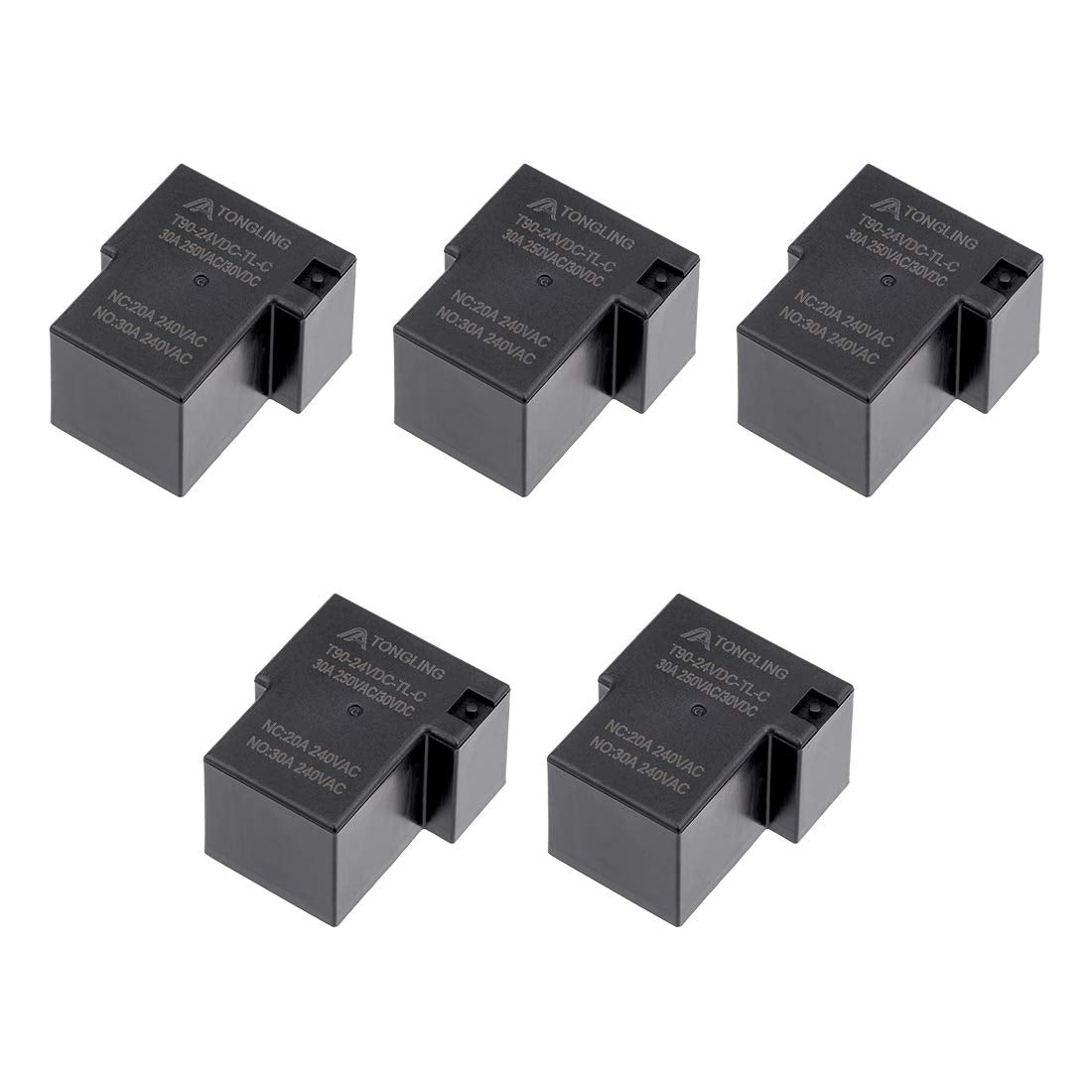 5 Pcs T90-24VDC-TC-C DC 24V Coil SPDT 5Pin PCB Electromagnetic Power Relay