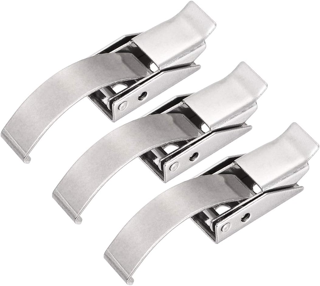 1.83-inch SUS304 Stainless Steel Draw Toggle Latch with Spring-Steel Hook - 3 Pcs