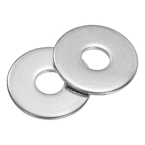 100 Pcs Fender Washer, M6 304 Stainless Steel Flat Washer Fastener Sealing Gasket, Silver