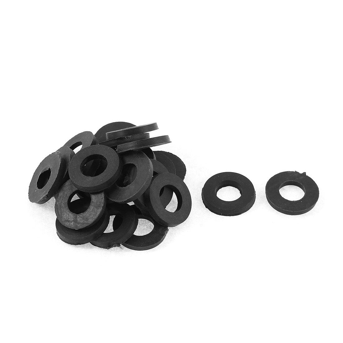 Rubber Flat Washers M10 20mm OD 10mm ID 3mm Thickness for Faucet Pipe Water Hose, Pack of 25