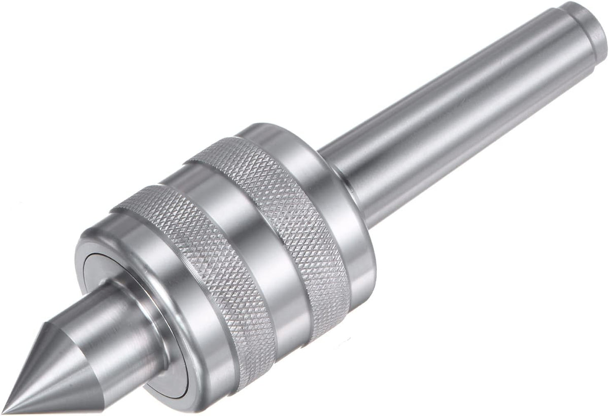 MT2 Live Center, Morse Taper Precision Medium Duty Rotary Knurling Live Center for CNC Lathe Metal High Speed Turning Revolving Milling