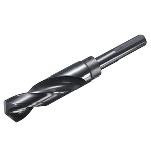 22mm Drill Bit 1/2" Reduced Shank 3-Flat M2 High-Speed Steel Twist Nitriding Black 135° Drill for Hard Metal Stainless Steel