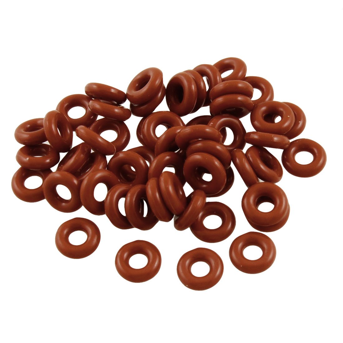 Silicone O-Ring, 8mm OD, 3mm ID, 2.5mm Width, VMQ Seal Rings Gasket, Red, Pack of 50