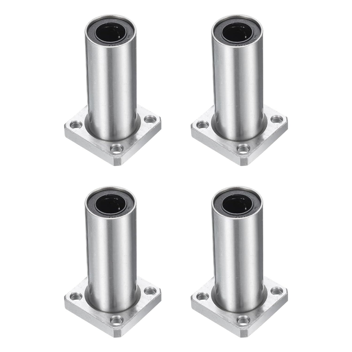 LMK12LUU Linear Ball Bearings 12mm Bore 21mm OD 57mm Length Extra Long Square Flange Steel Cage for CNC Machine 3D Printer