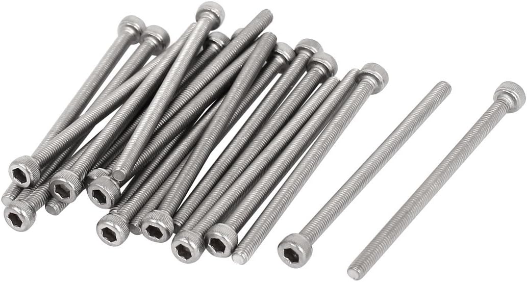 M3 x 50mm 0.5mm Pitch Bolts Socket Cap Head Hex Key Screws 20 Pcs
