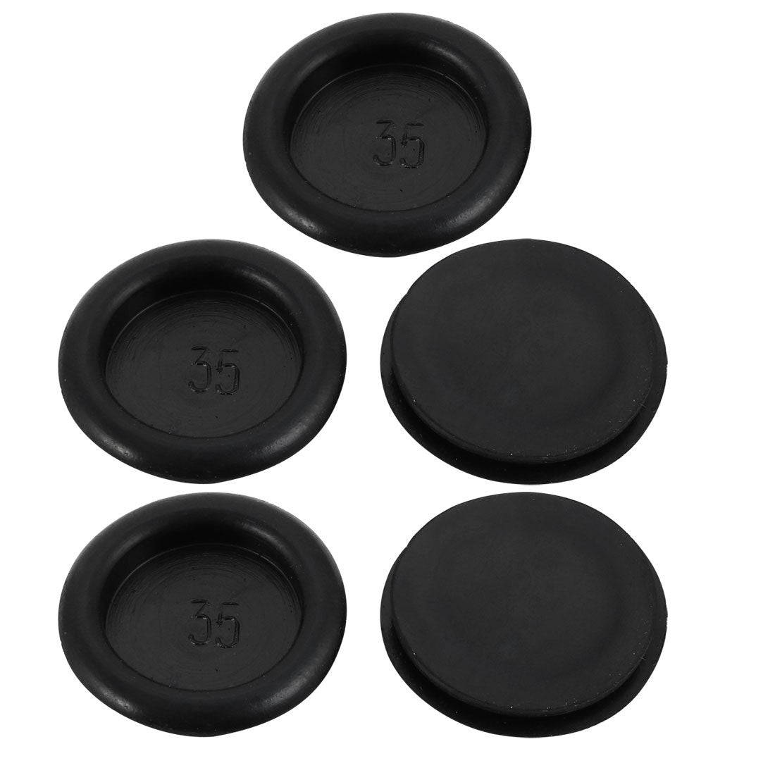 5pcs 35mm Drill Hole Diameter Electrical Rubber Wire Protection Grommet Gasket