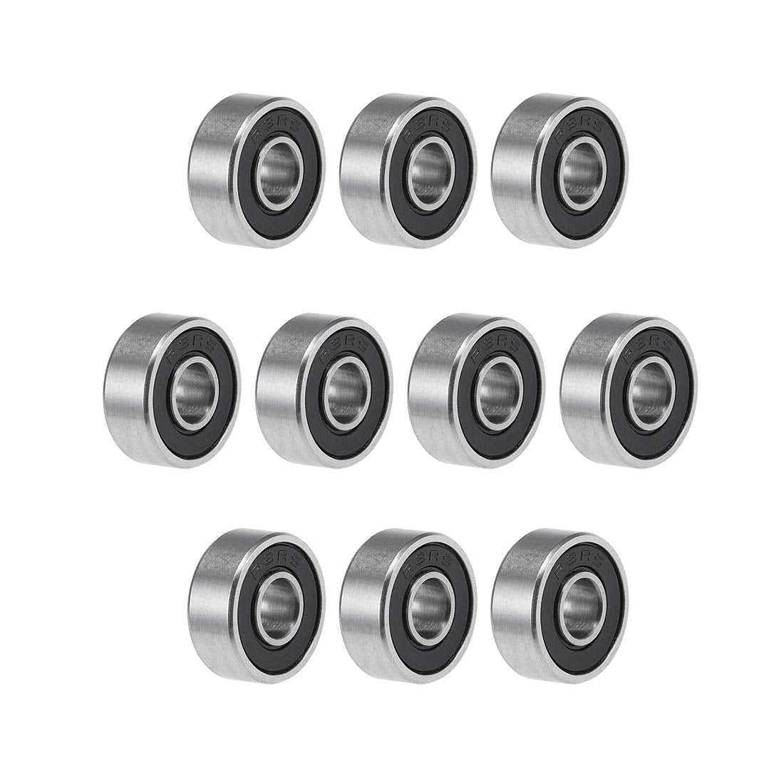 R3-2RS Deep Groove Ball Bearings 3/16" x 1/2" x 10/51" Double Sealed Chrome Steel P6(ABEC3) 10pcs