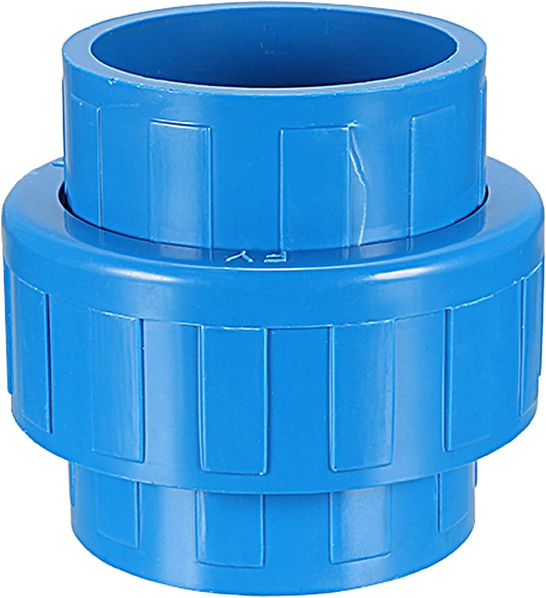 32mm X 32mm PVC Pipe Fitting Union Solvent Socket Quick Connector Blue