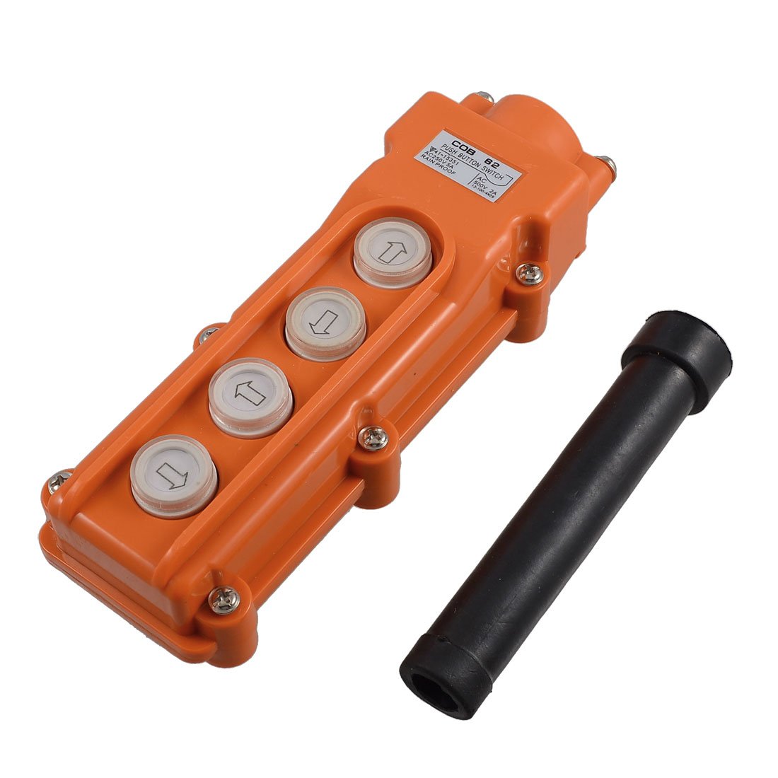 4 Ways Hoist Crane Push Button Switch, Orange COB-62, 250V, 5 Amp, 500V, 2 Amp