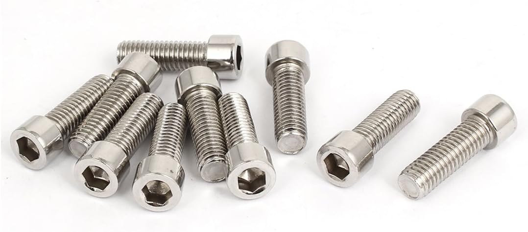 M8x1.25mmx25mm Stainless Steel Hex Socket Head Cap Screws Bolts 10pcs