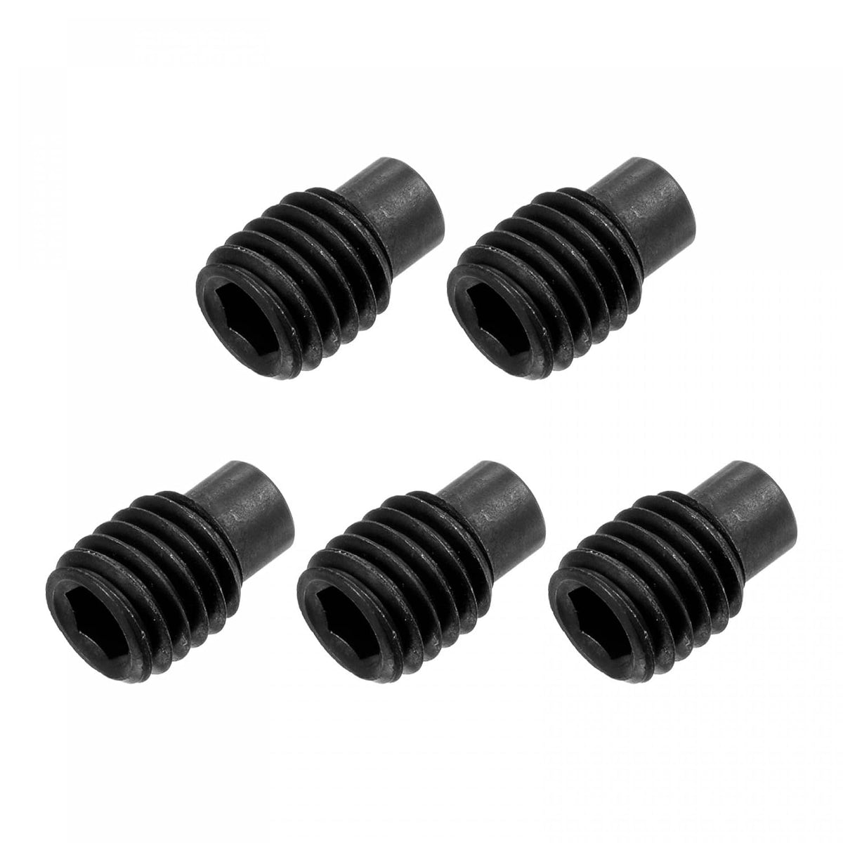 M8 x 12mm Hex Head Set Screws, 1.25 Pitch Half Dog Point Socket Screw, 5Pcs