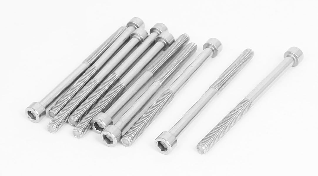 M6x80mm Stainless Steel Hex Key Socket Head Cap Screws Bolts 10pcs