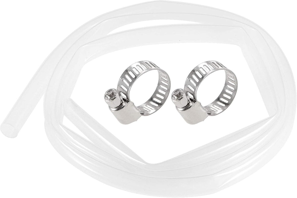 Silicone Tubing 1/2"(12mm) ID 9/16"(14mm) OD 5ft(1.5m) Silicone Rubber Tube Air Hose Water Pipe Clear with Clamps