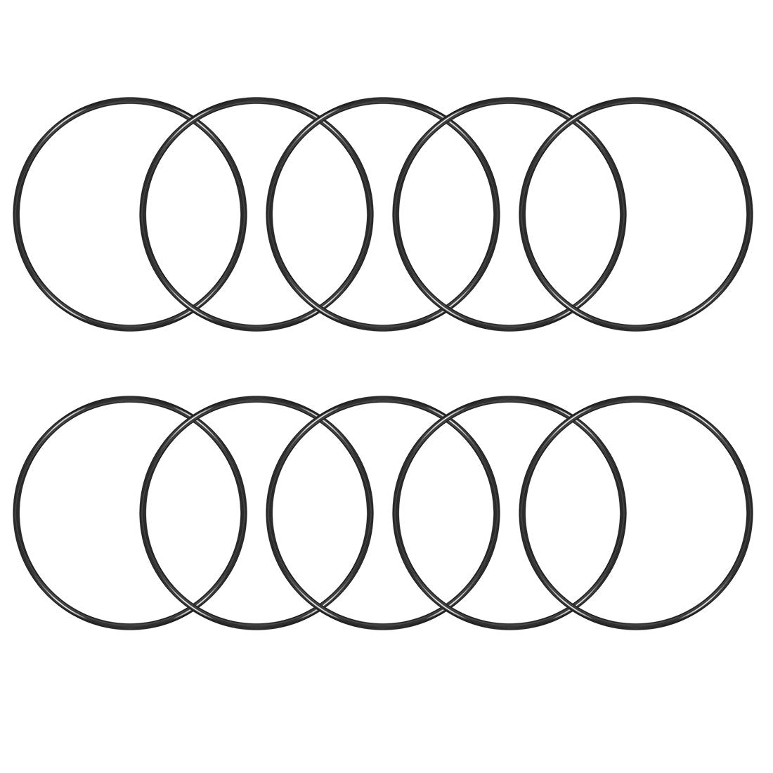Nitrile Rubber O-Rings 75mm OD 71mm ID 2mm Width, Metric Sealing Gasket for Automotive Machine Plumbing, Pack of 10